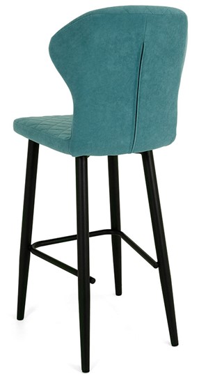 Кухонный стул Марио барный(Аквамарин Т179/ноги черные) в Чебоксарах - изображение 3