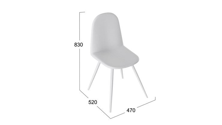 Кухонный стул Марли (конус Т3), Белый муар/Кожзам Белый в Чебоксарах - изображение 1