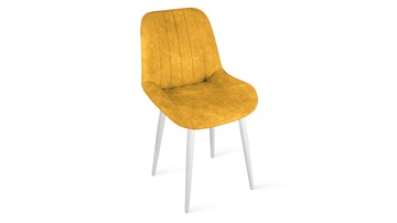 Кухонный стул Марвел Исп. 2 К1С (Белый матовый/Микровелюр Wellmart Yellow) в Чебоксарах