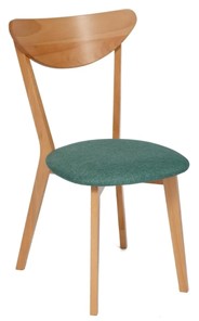 Обеденный стул MAXI (Макси), бук/ткань 86x48,5x54,5 Морская волна/ натуральный бук арт.19590 в Чебоксарах