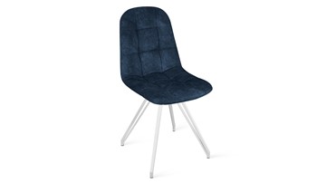 Обеденный стул Райс К4 (Белый матовый/Микровелюр Wellmart Blue) в Чебоксарах