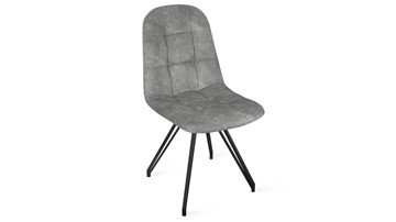 Обеденный стул Райс К4 (Черный муар/Микровелюр Wellmart Silver) в Чебоксарах
