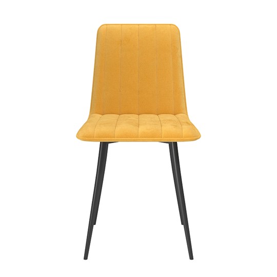 Обеденный стул Тахо, велюр тенерифе куркума/Цвет металл черный в Чебоксарах - изображение 1