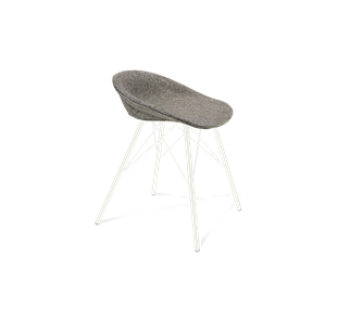 Обеденный стул SHT-ST19-SF1 / SHT-S37 (коричневый сахар/белый муар) в Чебоксарах