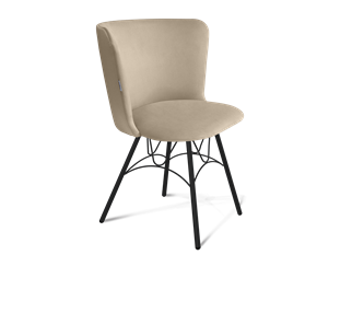 Обеденный стул SHT-ST36 / SHT-S100 (ванильный крем/черный муар) в Чебоксарах