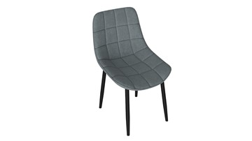 Обеденный стул Boston (Черный муар/Велюр V003 темно-серый) в Чебоксарах