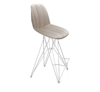 Полубарный стул SHT-ST29-С22 / SHT-S66-1 (лунный камень/хром лак) в Чебоксарах