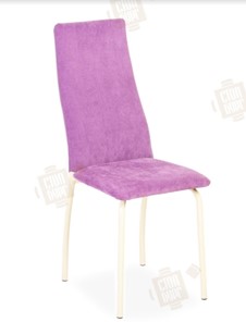 Кухонный стул Волна, каркас металл бежевый, инфинити фиолетовый в Чебоксарах