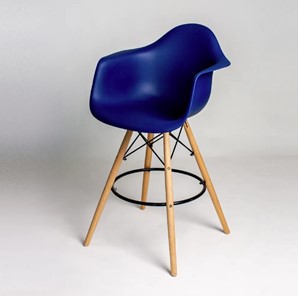 Барный стул DSL 330 Wood bar (темно-синий) в Чебоксарах