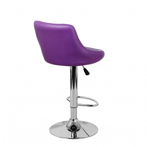 Барный стул Комфорт с мягкой спинкой WX-2396 экокожа фиолетовый в Чебоксарах - изображение 4