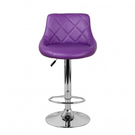 Барный стул Комфорт с мягкой спинкой WX-2396 экокожа фиолетовый в Чебоксарах - изображение