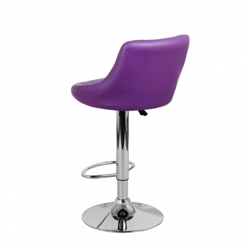Барный стул Комфорт с мягкой спинкой WX-2396 экокожа фиолетовый в Чебоксарах - изображение 6