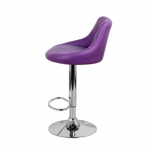 Барный стул Комфорт с мягкой спинкой WX-2396 экокожа фиолетовый в Чебоксарах - изображение 7