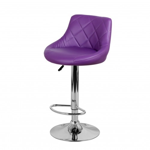 Барный стул Комфорт с мягкой спинкой WX-2396 экокожа фиолетовый в Чебоксарах - изображение 8
