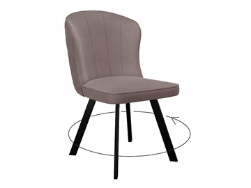 Обеденный стул 219 поворотный, микровелюр B5 latte, ножки черные в Чебоксарах