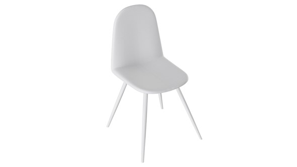 Кухонный стул Марли (конус Т3), Белый муар/Кожзам Белый в Чебоксарах - изображение