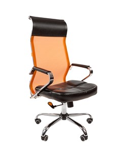Офисное кресло CHAIRMAN 700 сетка, цвет оранжевый в Чебоксарах - предосмотр
