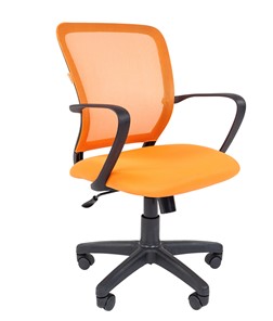 Офисное кресло CHAIRMAN 698 black TW, ткань, цвет оранжевый в Чебоксарах
