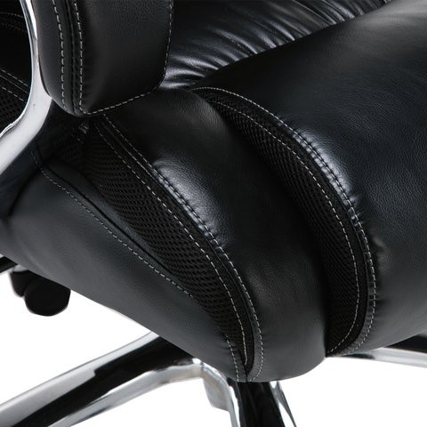Компьютерное кресло Brabix Premium Status HD-003 (рециклированная кожа, хром, черное) 531821 в Чебоксарах - изображение 9