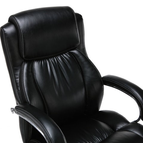 Компьютерное кресло Brabix Premium Status HD-003 (рециклированная кожа, хром, черное) 531821 в Чебоксарах - изображение 4