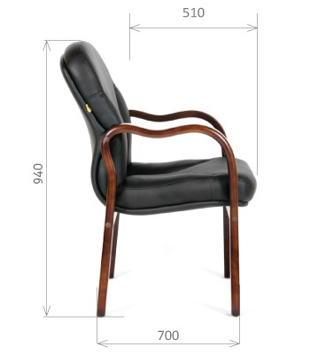 Офисное кресло CHAIRMAN 658 Натуральная кожа черный в Чебоксарах - изображение 2