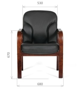 Офисное кресло CHAIRMAN 658 Натуральная кожа черный в Чебоксарах - предосмотр 1