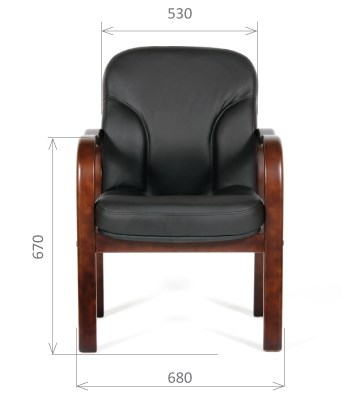 Офисное кресло CHAIRMAN 658 Натуральная кожа черный в Чебоксарах - изображение 1