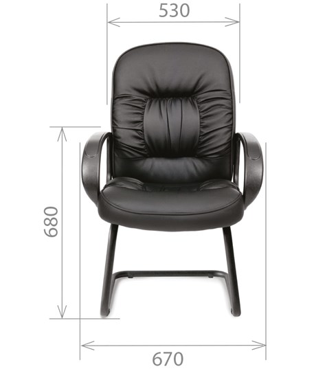 Кресло компьютерное CHAIRMAN 416V экокожа черная в Чебоксарах - изображение 1