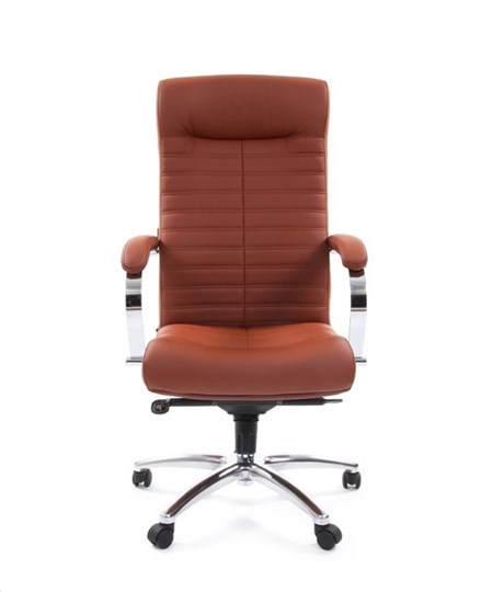 Офисное кресло CHAIRMAN 480 Экокожа Terra 111 (коричневая) в Чебоксарах - изображение 1
