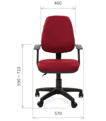 Компьютерное кресло CHAIRMAN 661 Ткань стандарт 15-11 красная в Чебоксарах - изображение 1