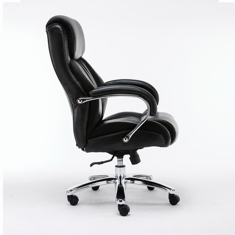Компьютерное кресло Brabix Premium Status HD-003 (рециклированная кожа, хром, черное) 531821 в Чебоксарах - изображение 1