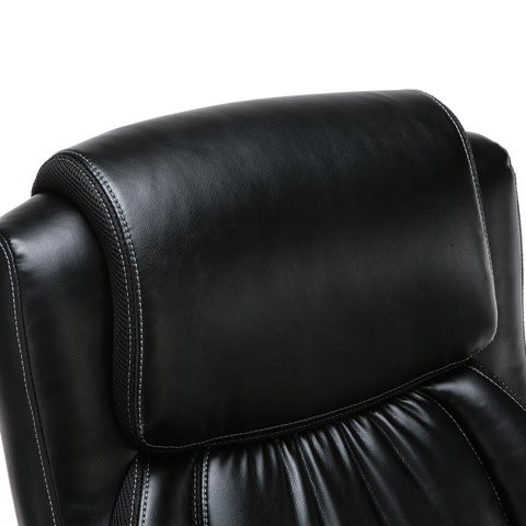 Компьютерное кресло Brabix Premium Status HD-003 (рециклированная кожа, хром, черное) 531821 в Чебоксарах - изображение 5