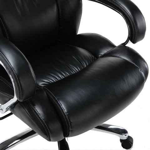 Компьютерное кресло Brabix Premium Status HD-003 (рециклированная кожа, хром, черное) 531821 в Чебоксарах - изображение 6
