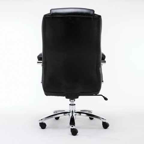Компьютерное кресло Brabix Premium Status HD-003 (рециклированная кожа, хром, черное) 531821 в Чебоксарах - изображение 3