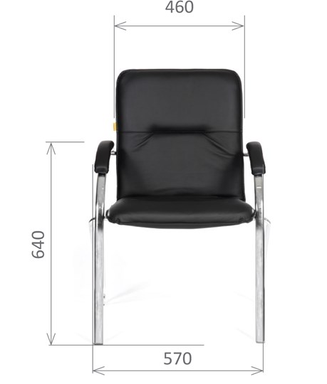 Кресло офисное CHAIRMAN 850 Экокожа Terra 118 черная в Чебоксарах - изображение 1