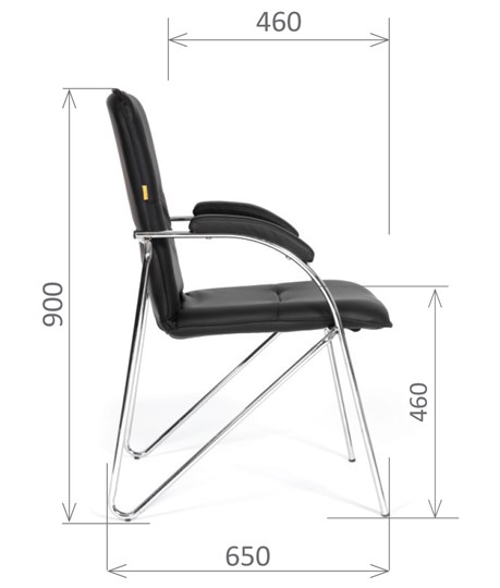 Кресло офисное CHAIRMAN 850 Экокожа Terra 118 черная в Чебоксарах - изображение 2