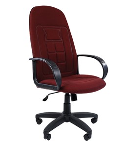 Кресло офисное CHAIRMAN 727 ткань ст., цвет бордо в Чебоксарах