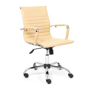 Кресло компьютерное URBAN-LOW кож/зам, бежевый, арт.14452 в Чебоксарах