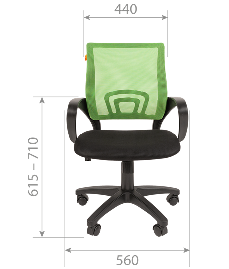 Офисное кресло CHAIRMAN 696 black Сетчатый акрил DW62 черный в Чебоксарах - изображение 3
