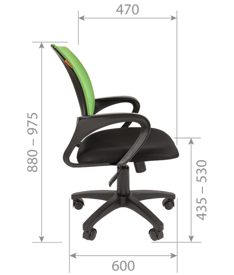 Офисное кресло CHAIRMAN 696 black Сетчатый акрил DW62 черный в Чебоксарах - изображение 4