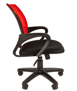 Кресло компьютерное CHAIRMAN 696 black Сетчатый акрил DW69 красный в Чебоксарах - предосмотр 1