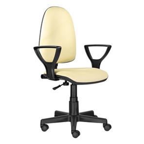 Компьютерное кресло Brabix Prestige Ergo MG-311 (регулируемая эргономичная спинка, кожзам, бежевое) 531878 в Чебоксарах