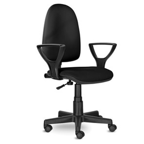 Кресло компьютерное Brabix Prestige Ergo MG-311 (регулируемая эргономичная спинка, кожзам, черное) 531877 в Чебоксарах