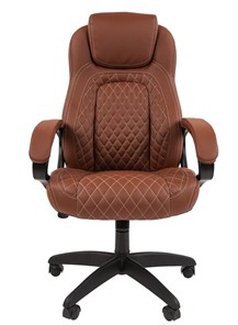 Офисное кресло CHAIRMAN 432, экокожа, цвет коричневый в Чебоксарах - предосмотр 3