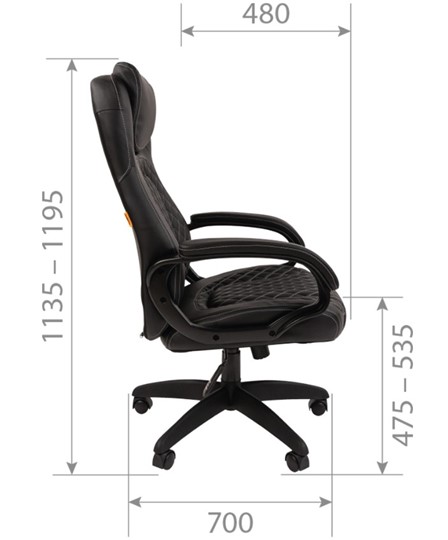 Офисное кресло CHAIRMAN 432, экокожа, цвет коричневый в Чебоксарах - изображение 6