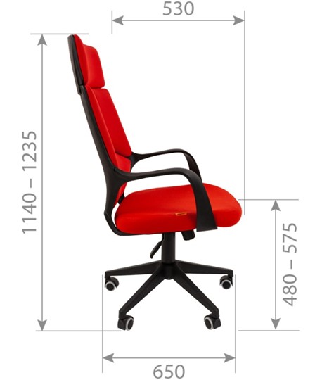 Компьютерное кресло CHAIRMAN 525, серое в Чебоксарах - изображение 2