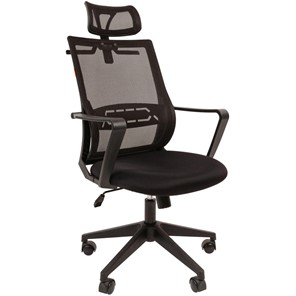 Компьютерное кресло CHAIRMAN 545 сетка/ткань черный в Чебоксарах