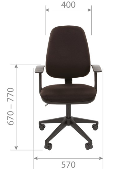 Офисное кресло CHAIRMAN 661 Ткань стандарт 15-13 серая в Чебоксарах - изображение 3