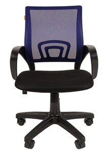 Компьютерное кресло CHAIRMAN 696 black Сетчатый акрил DW61 синий в Чебоксарах - предосмотр 1