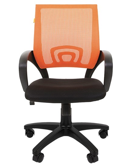 Компьютерное кресло CHAIRMAN 696 black Сетчатый акрил DW66 оранжевый в Чебоксарах - изображение 4